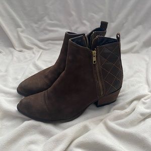 Brown ankle booties